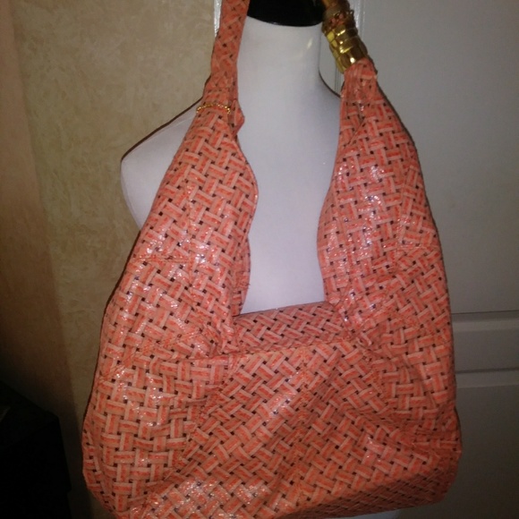 Big Buddha Large Hobo Shoulder Bag (Orange) - Picture 2 of 2